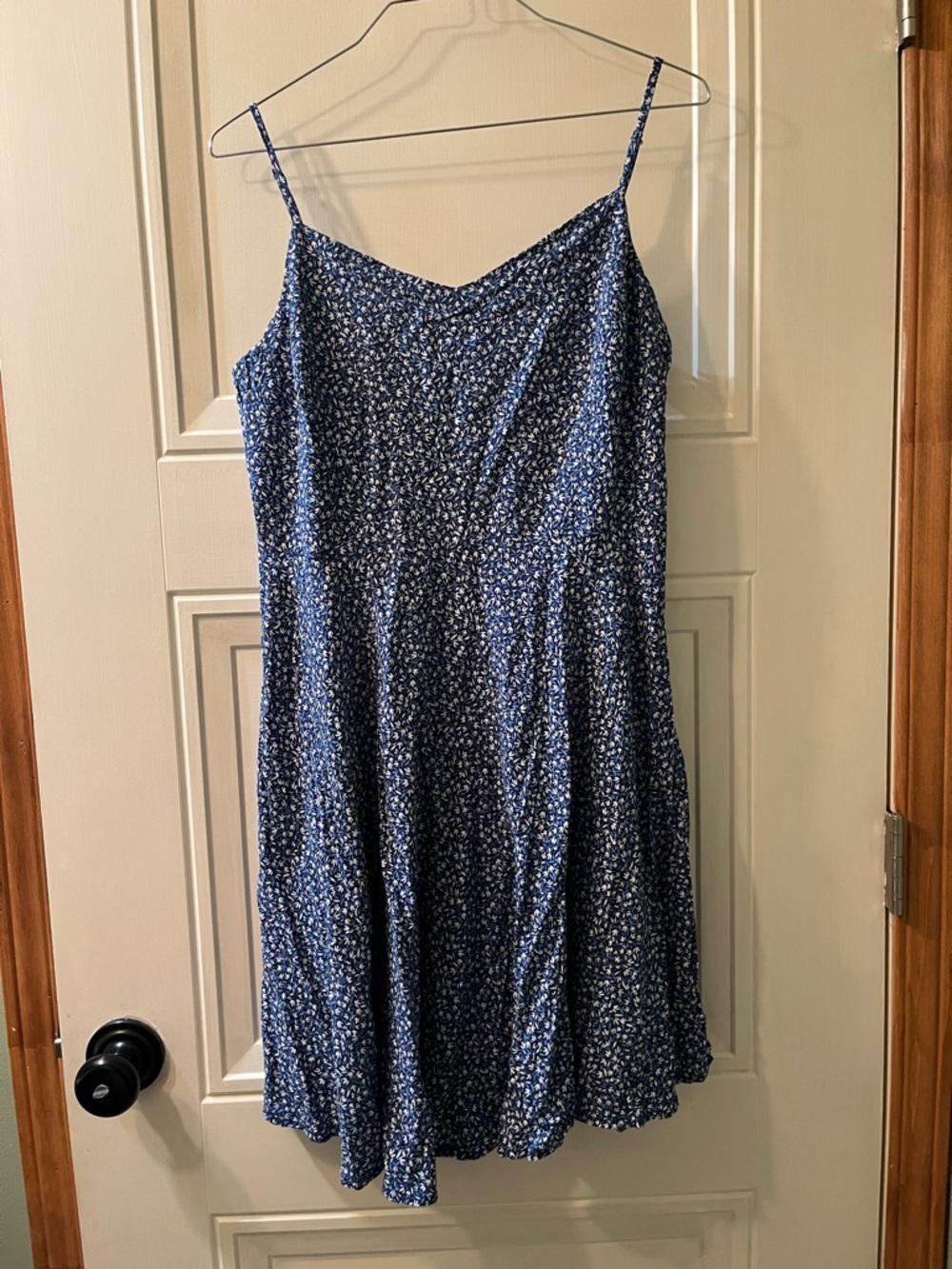 Old Navy Navy Blue Floral Slip Dress
